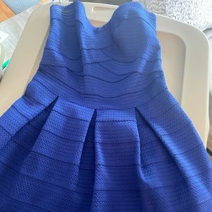 Express royal blue tube top dress